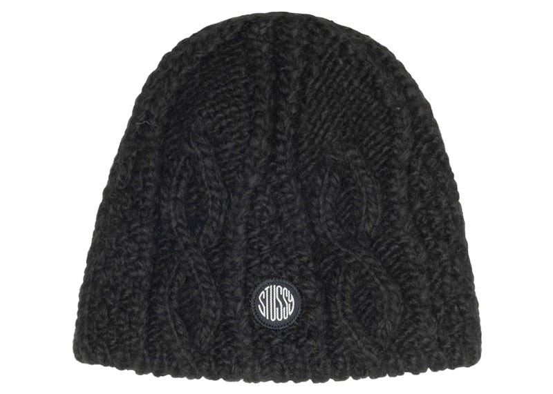 Stussy Cable Knit Skullcap Black