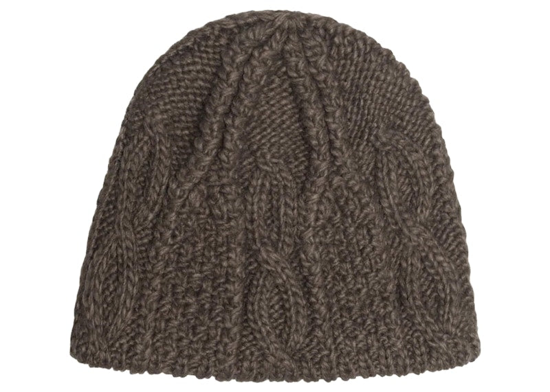 Stussy Cable Knit Skullcap Brown