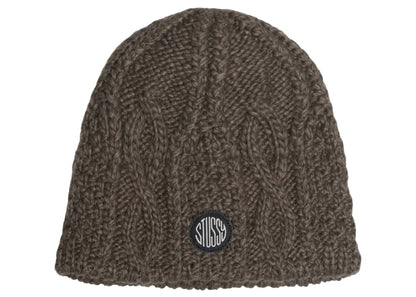 Stussy Cable Knit Skullcap Brown