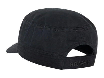 Stussy Cadet Helvetica Logo Cap Black