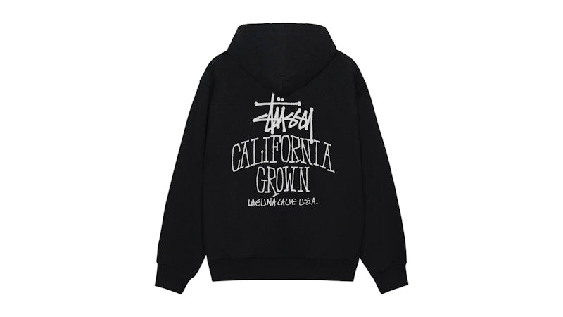 Stussy Cali Grown Zip Hoodie Black