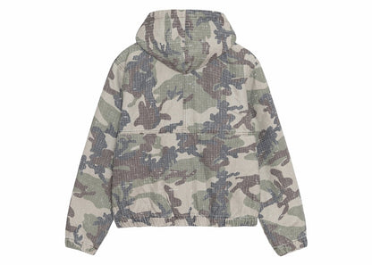 Stussy Camo Canvas Needlepunch Work Jacket Woodland Camo