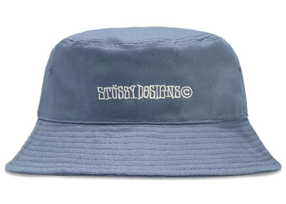 Stussy Canvas Wide Brim Bucket Hat Light Blue
