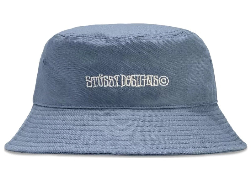 Stussy Canvas Wide Brim Bucket Hat Light Blue