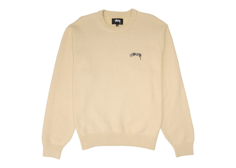 Stussy Care Label Sweater Natural