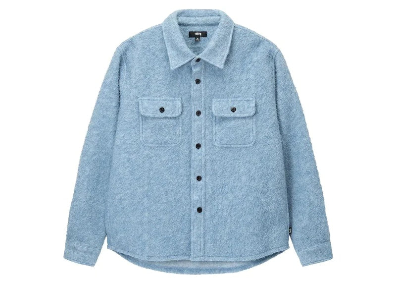 Stussy Casentino Wool CPO Shirt Light Blue