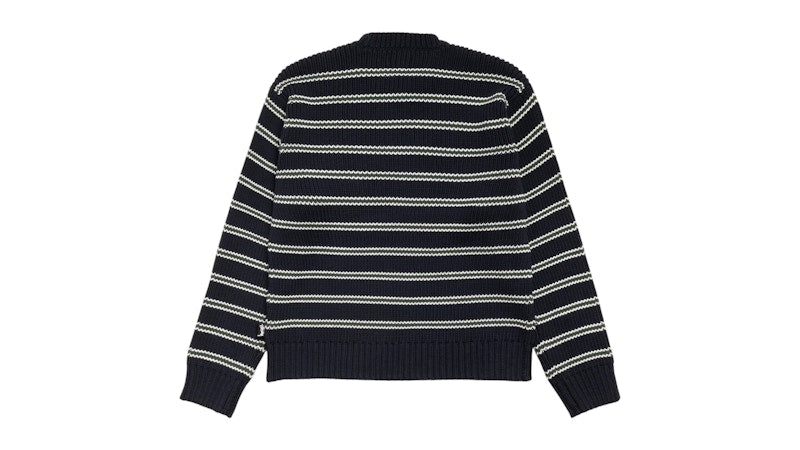 Stussy Chunky Cotton Stripe Sweater Ocean