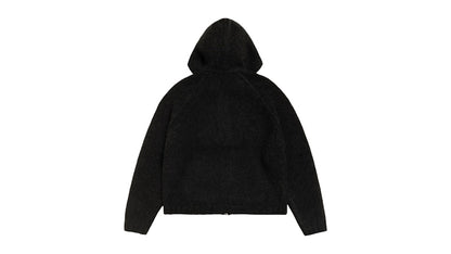 Stussy Chunky Knit Zip Hoodie Black