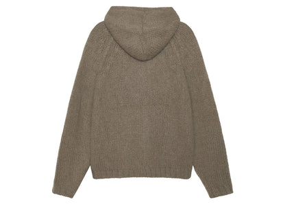 Stussy Chunky Knit Zip Hoodie Fossil