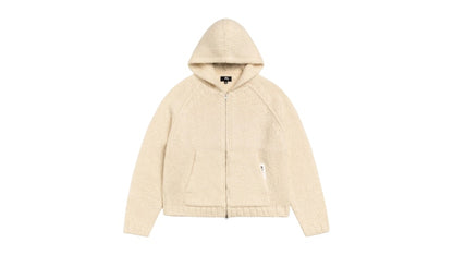Stussy Chunky Knit Zip Hoodie Ivory