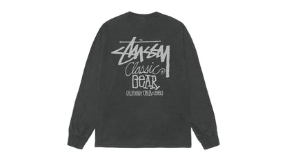 Stussy Classic Gear L/S Pigment Dyed Tee Black