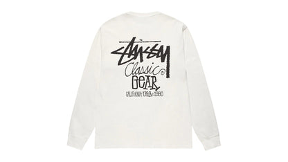 Stussy Classic Gear L/S Pigment Dyed Tee Natural