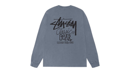 Stussy Classic Gear L/S Pigment Dyed Tee Navy