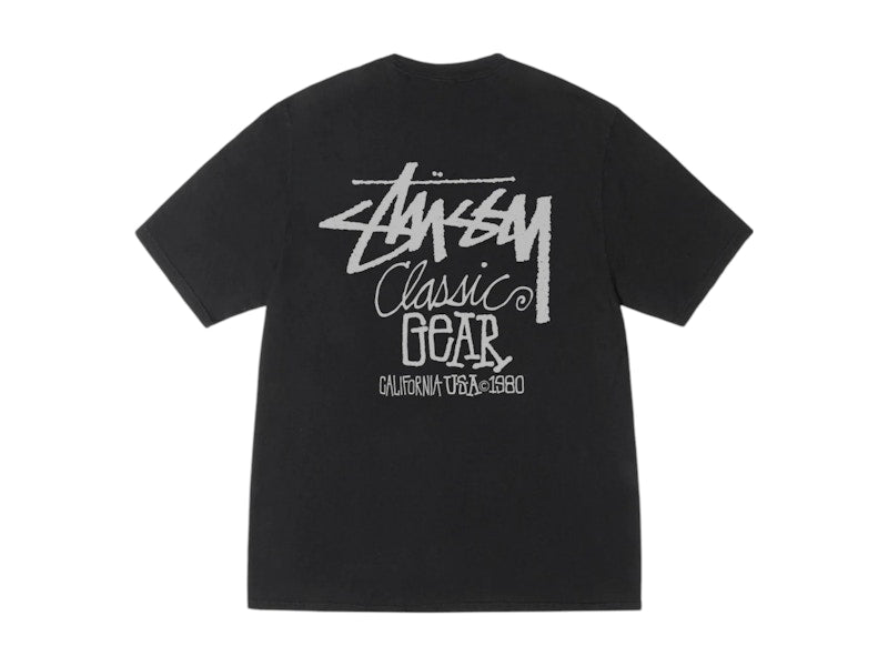 Stussy Classic Gear Pigment Dyed Tee Black