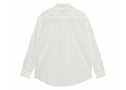 Stussy Classic Striped Cotton Linen Shirt White