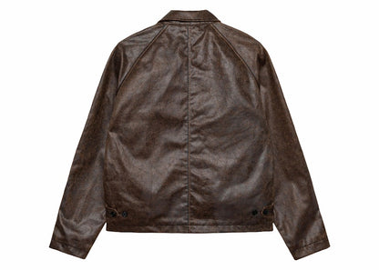 Stussy Coated Cotton Club Jacket Dark Brown