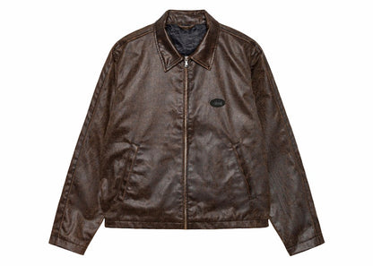 Stussy Coated Cotton Club Jacket Dark Brown