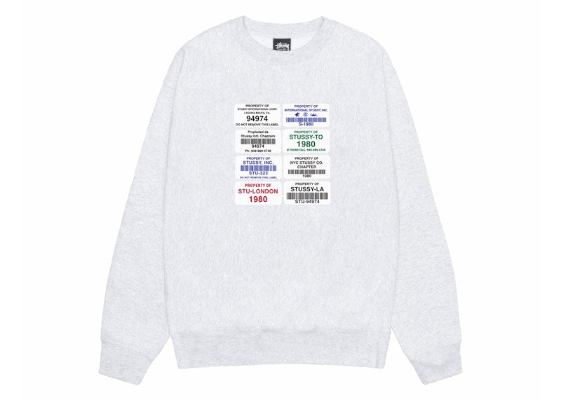 Stussy Codes Crew Ash Heather