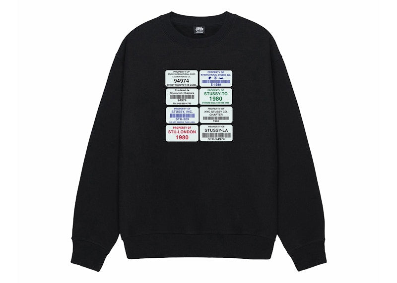 Stussy Codes Crew Black