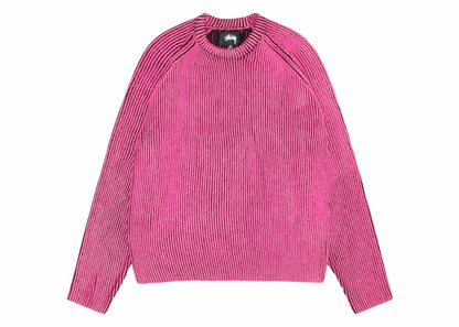Stussy Contrast Rib Sweater Pink