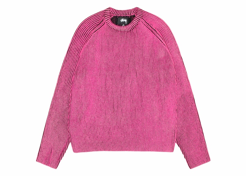Stussy Contrast Rib Sweater Pink