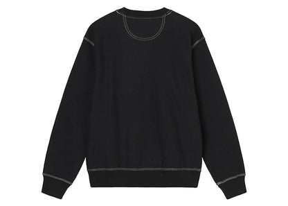 Stussy Contrast Stitch Label Crew Sweater Black