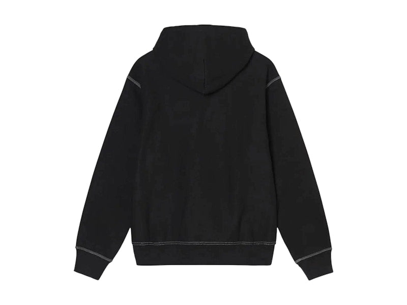 Stussy Contrast Stitch Label Hoodie Black