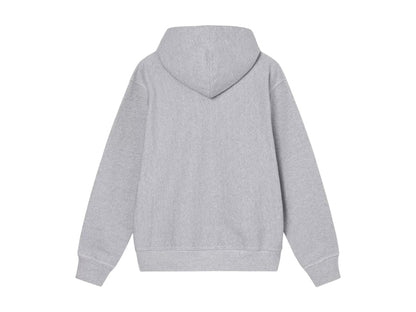 Stussy Contrast Stitch Label Hoodie Grey Heather