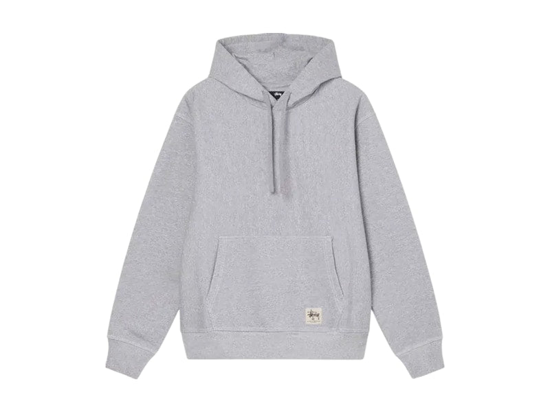 Stussy Contrast Stitch Label Hoodie Grey Heather