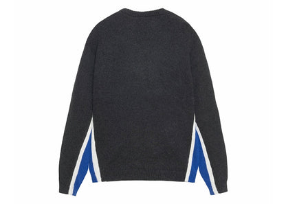 Stussy Contrast Stripe Crew Charcoal