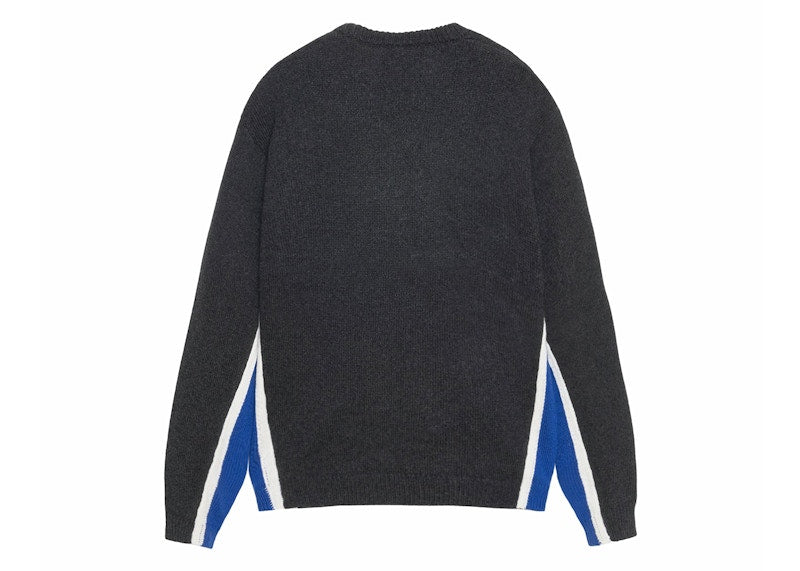 Stussy Contrast Stripe Crew Charcoal