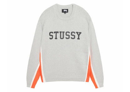 Stussy Contrast Stripe Crew Heather
