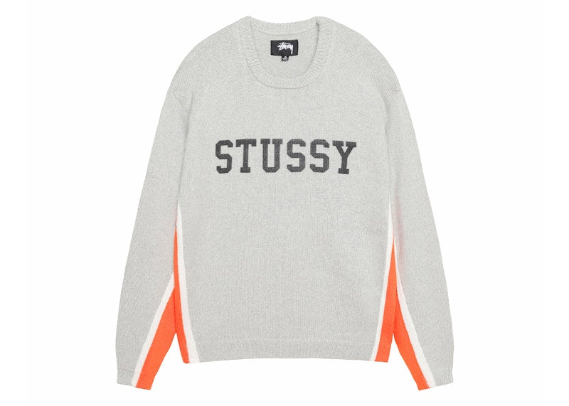 Stussy Contrast Stripe Crew Heather