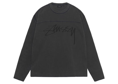 Stussy Cotton Football Pigment Dyed Crew Washed Black