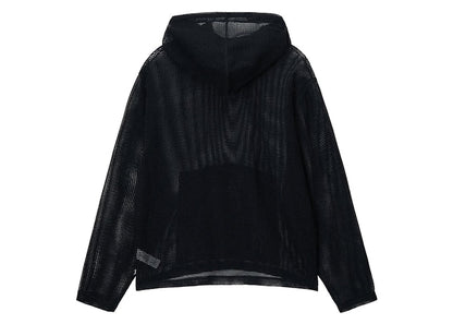 Stussy Cotton Mesh Hoodie Black