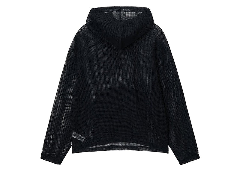 Stussy Cotton Mesh Hoodie Black