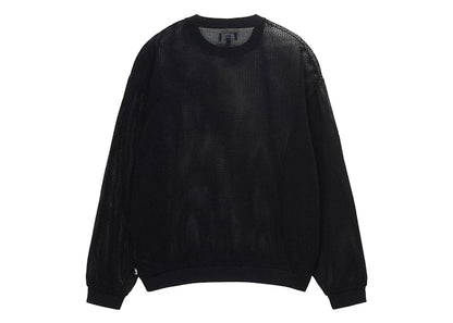 Stussy Cotton Mesh L/S Crew Black