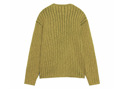 Stussy Cotton Slub Rib Crew Green