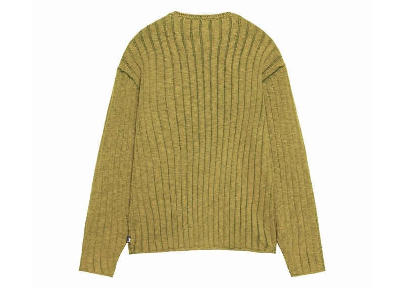 Stussy Cotton Slub Rib Crew Green