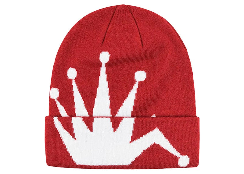 Stussy Crown Jacquard Cuff Beanie Berry