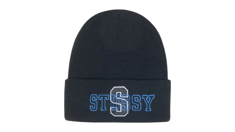 Stussy Cuff Varsity S Beanie Black