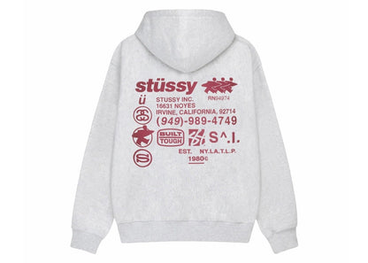 Stussy DNA Zip Hoodie Ash Heather