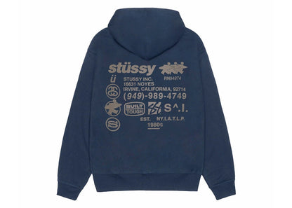Stussy DNA Zip Hoodie Navy