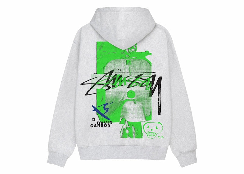 Stussy David Carson Vespa Hoodie Ash Heather