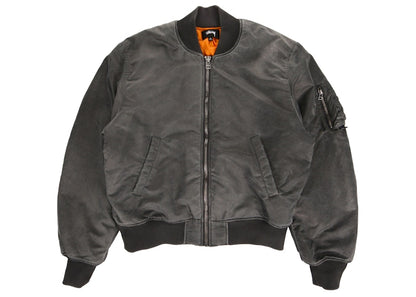 Stussy Dyed Nylon Bomber Jacket Charcoal