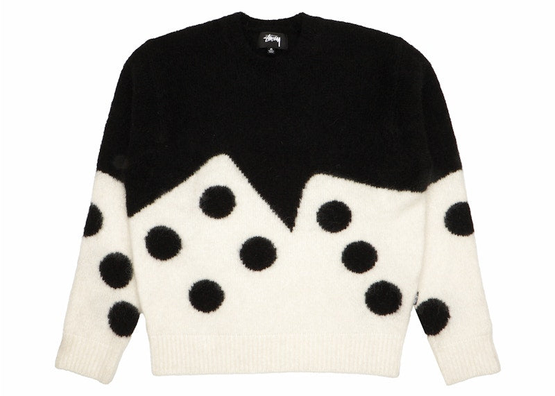Stussy Dice Fuzzy Crew Black