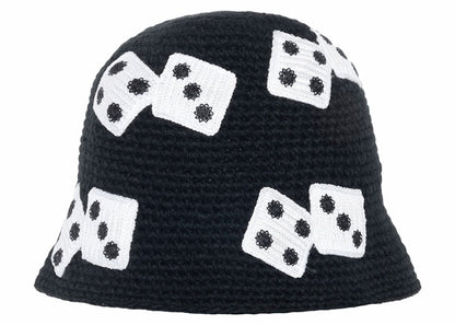 Stussy Dice Knit Bucket Hat Black