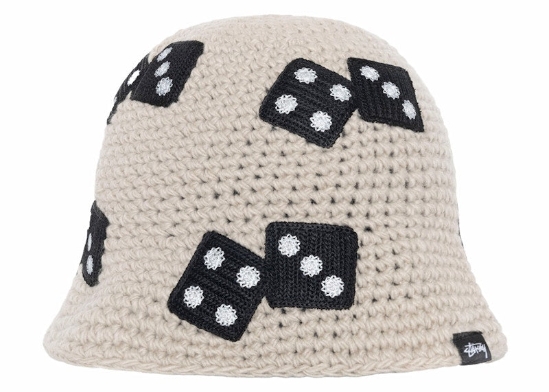 Stussy Dice Knit Bucket Hat Light Grey