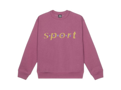 Stussy Dot Sport Crew Sweatshirt Berry