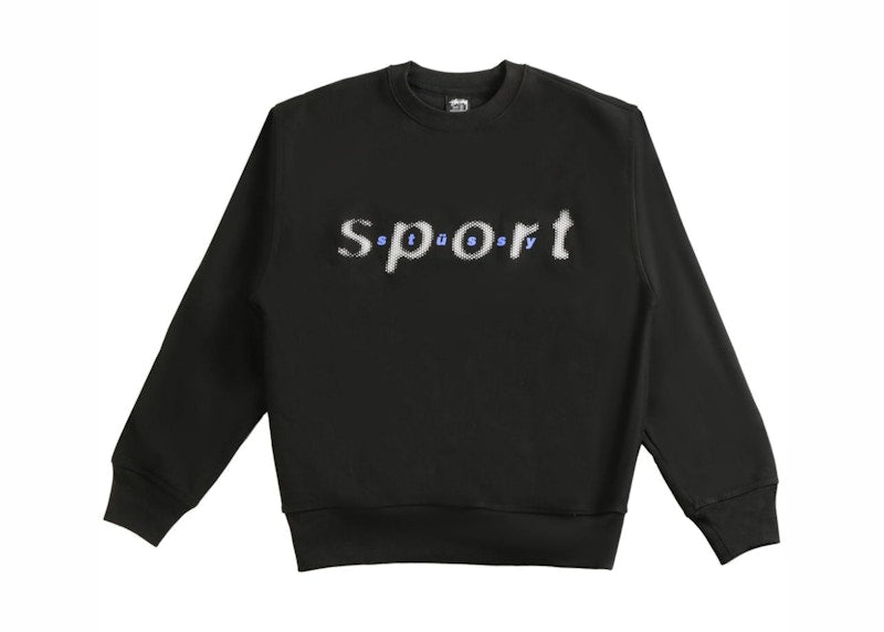 Stussy Dot Sport Crew Sweatshirt Black